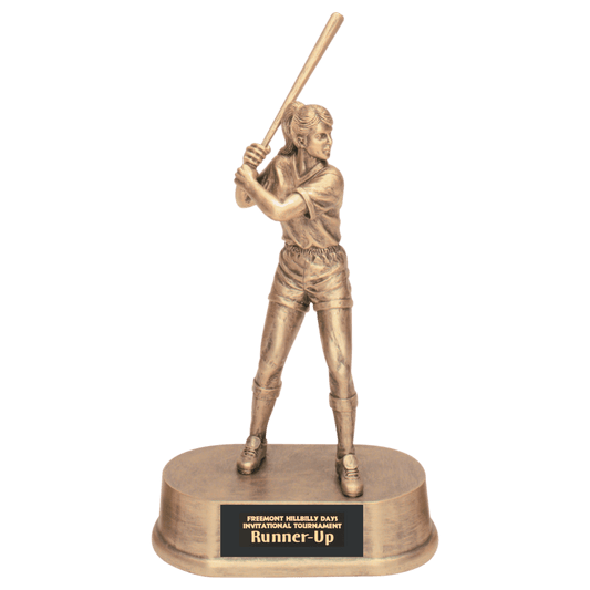9 1/4" Antique Gold Female Softball Resin