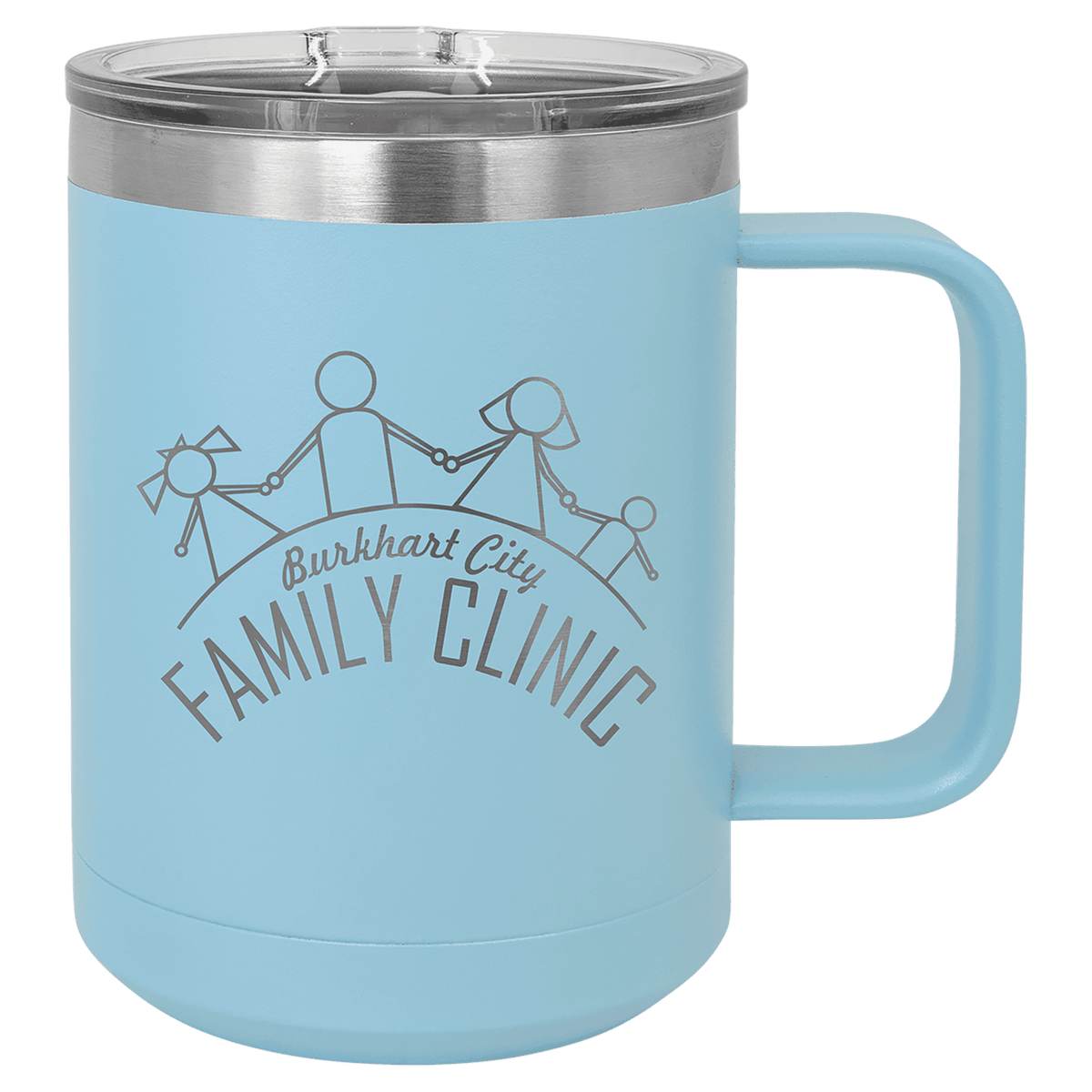 Light Blue Polar Camel 15 oz. Vacuum Insulated Mug with Slider Lid