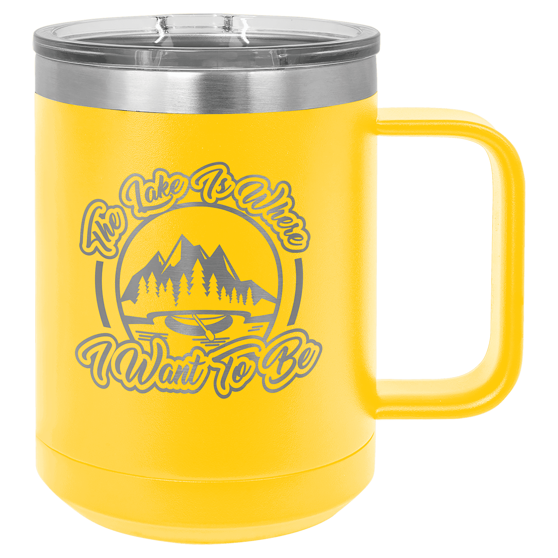 Yellow Polar Camel 15 oz. Vacuum Insulated Mug with Slider Lid