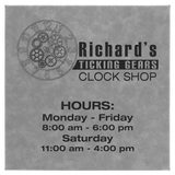 Gray 10" x 10" Laserable Leatherette Wall Decor with Sawtooth Hanger