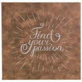 Rustic/Silver 10" x 10" Laserable Leatherette Wall Decor with Sawtooth Hanger