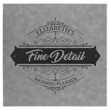 Gray 14" x 14" Laserable Leatherette Wall Decor with Sawtooth Hanger