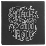 Black/Silver 14" x 14" Laserable Leatherette Wall Decor with Sawtooth Hanger