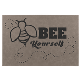 Gray 12" x 18" Laserable Leatherette Wall Decor with Sawtooth Hanger