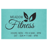 Teal 12" x 18" Laserable Leatherette Wall Decor with Sawtooth Hanger