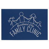 Blue/Silver 12" x 18" Laserable Leatherette Wall Decor with Sawtooth Hanger