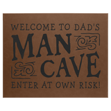 Dark Brown 16" x 20" Laserable Leatherette Wall Decor with Sawtooth Hanger