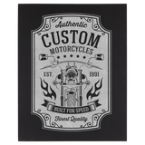 Black/Silver 16" x 20" Laserable Leatherette Wall Decor with Sawtooth Hanger