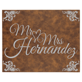 Rustic/Silver 16" x 20" Laserable Leatherette Wall Decor with Sawtooth Hanger