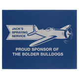 Blue/Silver 16" x 20" Laserable Leatherette Wall Decor with Sawtooth Hanger