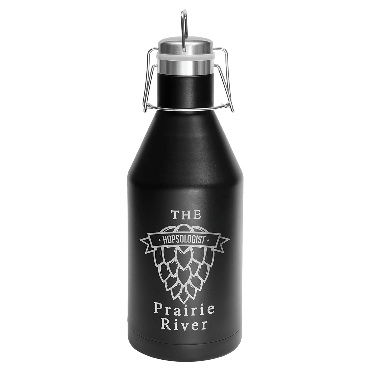 Black Polar Camel 64 oz. Vacuum Insulated Growler with Swing-Top Lid