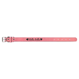 Pink Medium 19" x 1" Laserable Leatherette Dog Collar