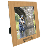 Bamboo 8" x 10" Laserable Leatherette Photo Frame