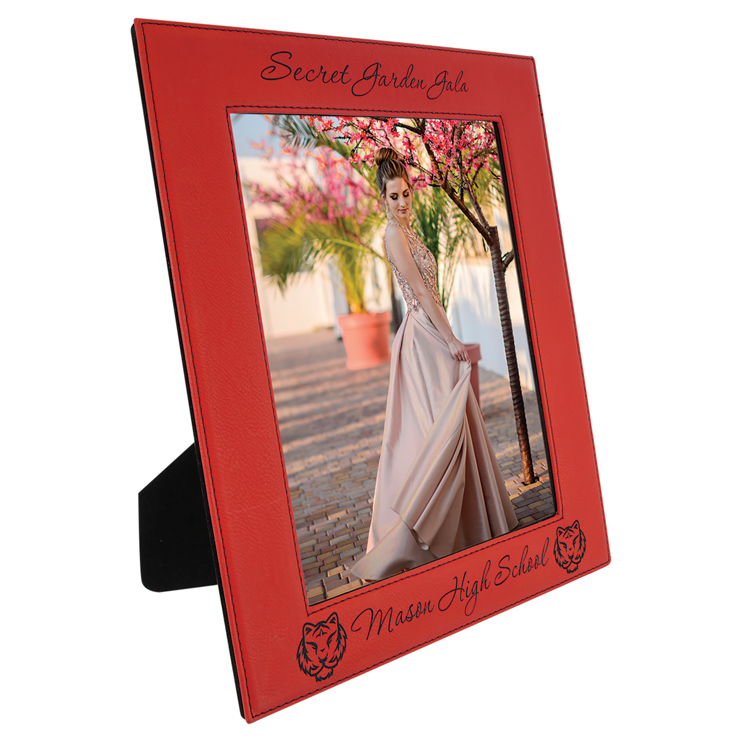 Red 8" x 10" Laserable Leatherette Photo Frame