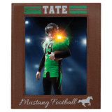 Football 8" x 10" Laserable Leatherette Photo Frame