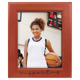 Basketball 8" x 10" Laserable Leatherette Photo Frame