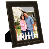 Black/Gold 8" x 10" Laserable Leatherette Photo Frame