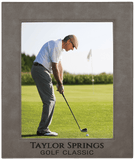 Gray 8" x 10" Laserable Leatherette Photo Frame