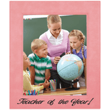 Pink 8" x 10" Laserable Leatherette Photo Frame