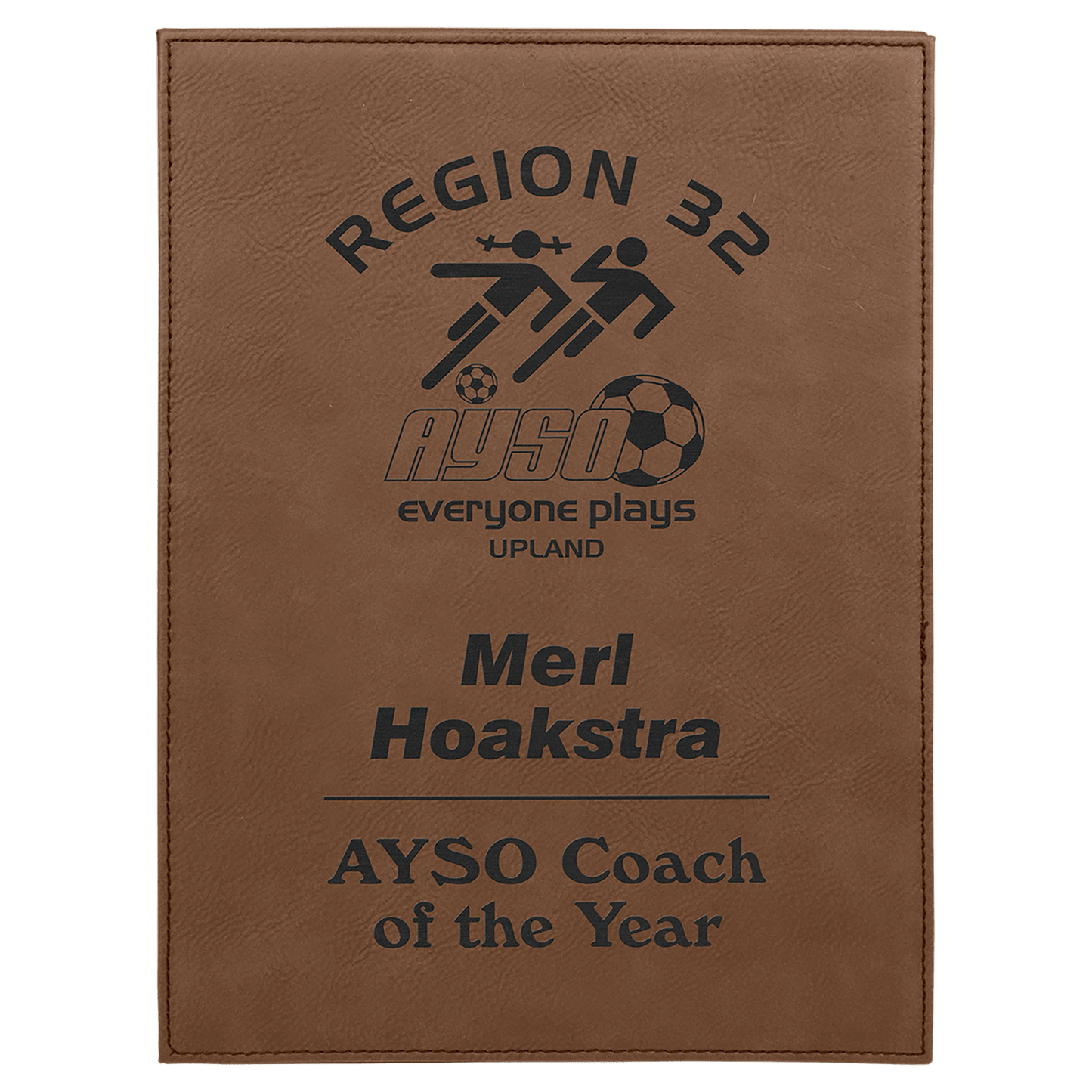 Dark Brown 9" x 12" Laserable Leatherette Plaque