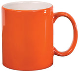 Orange 11 oz. Ceramic Round LazerMug