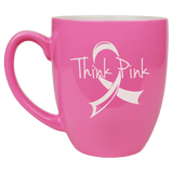 Pink 16 oz. Ceramic Bistro LazerMug