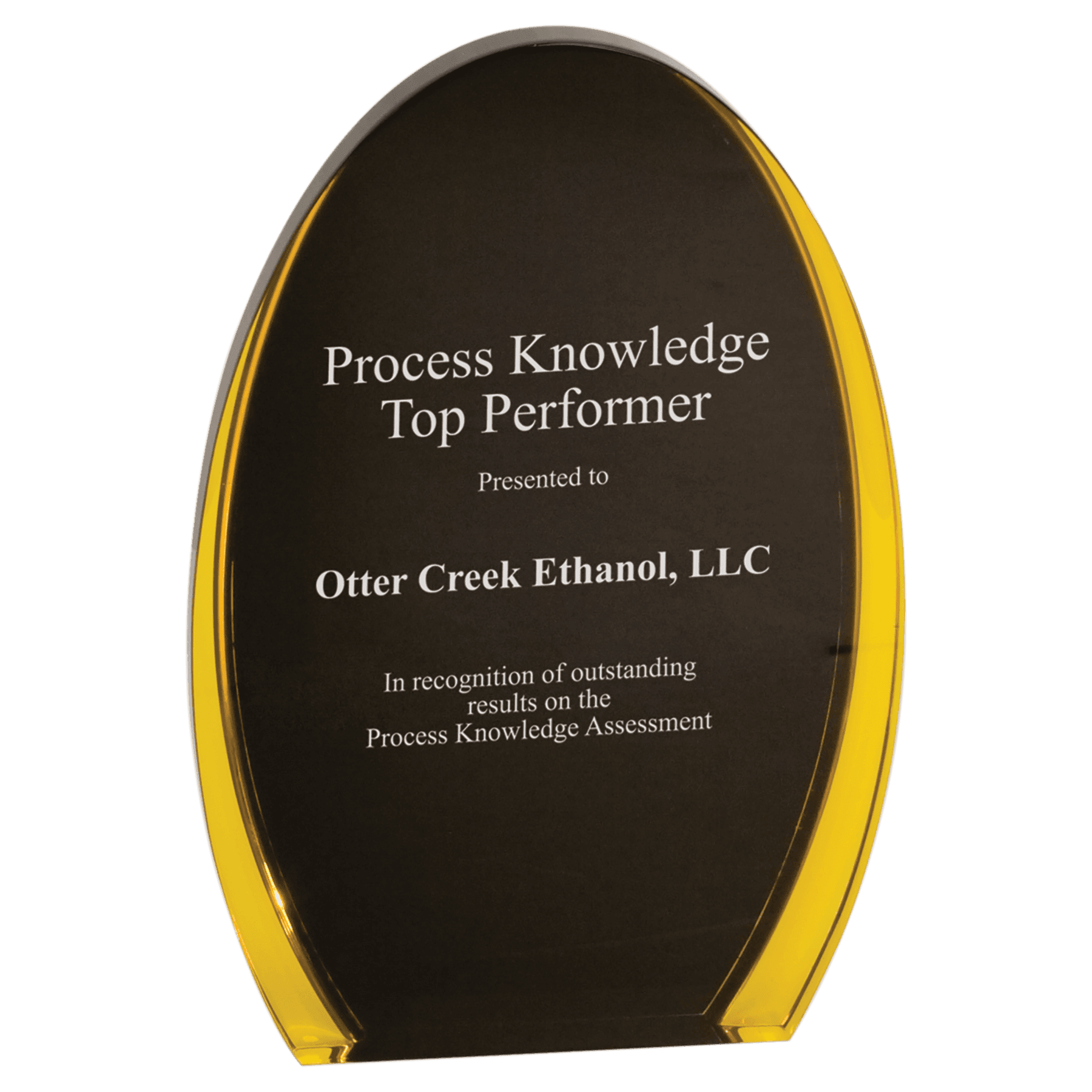 Black/Gold 7"/ Luminary Oval Acrylic
