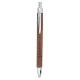 Dark Brown Laserable Leatherette Pen