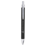 Black/Silver Laserable Leatherette Pen