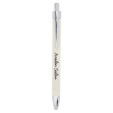 White Laserable Leatherette Pen