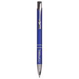Blue with Silver Trim Laserable Pen