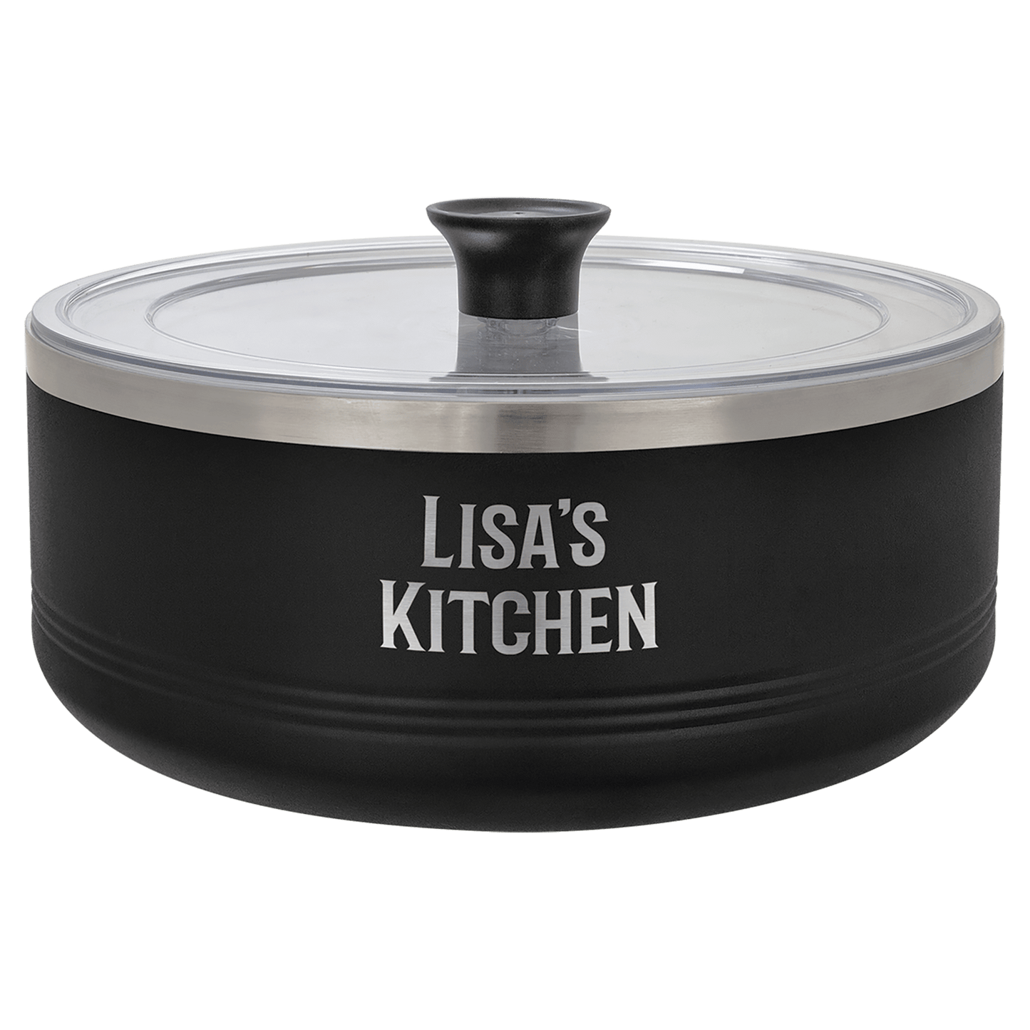 Black Polar Camel 3 Quart Serving Bowl with Lid