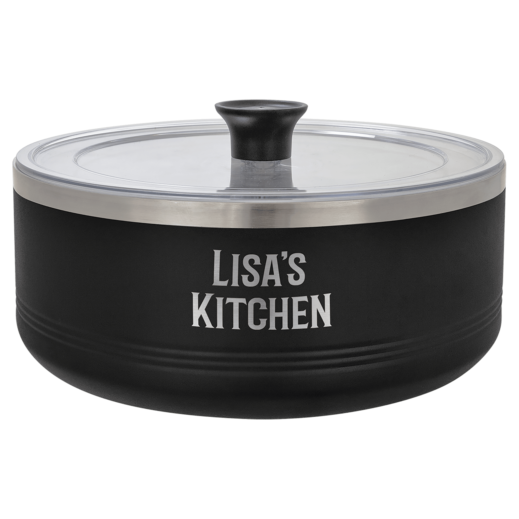 Black Polar Camel 3 Quart Serving Bowl with Lid