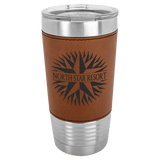 Rawhide Laserable Leatherette Tumbler with Clear Polar Camel 20 oz. Lid