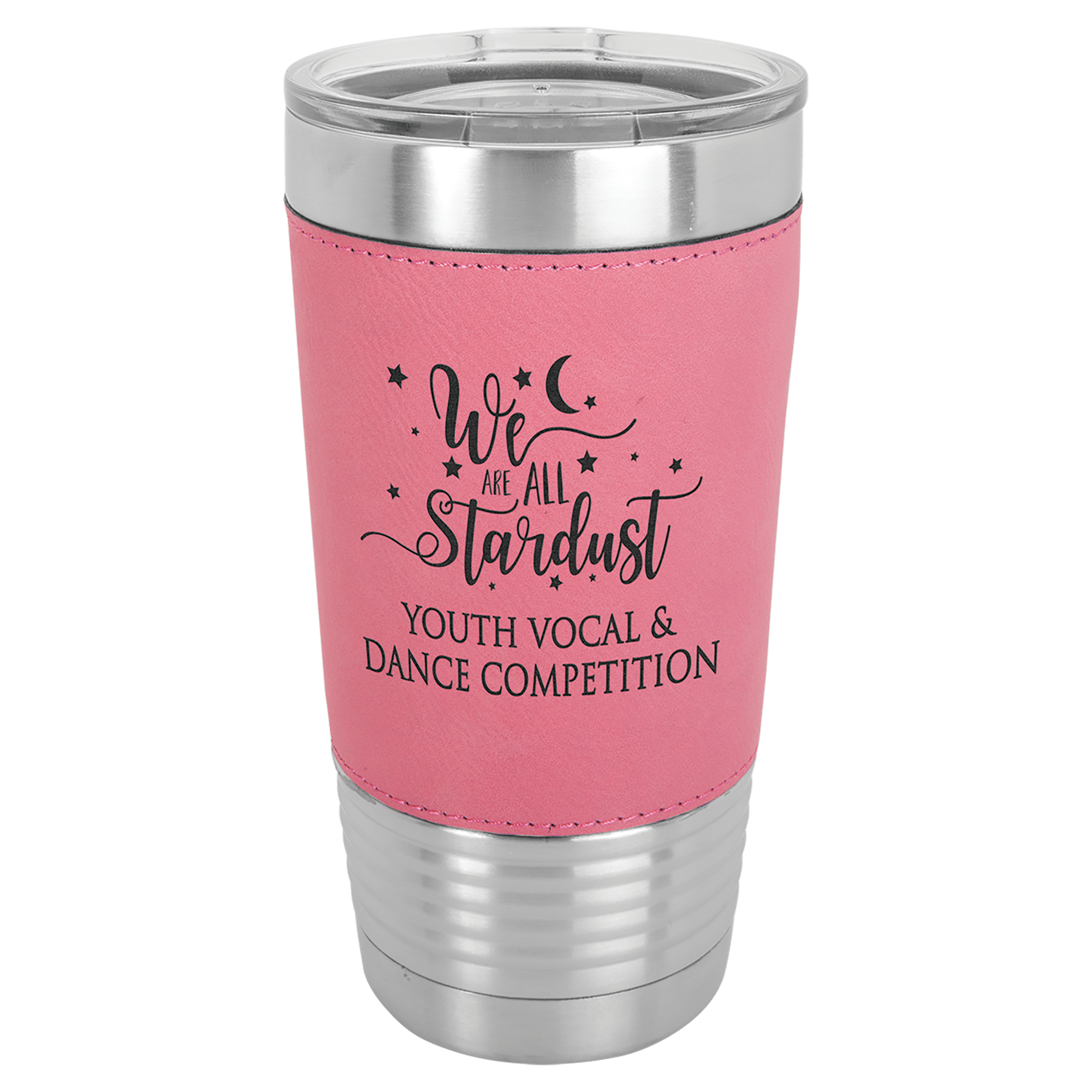 Pink Polar Camel 20 oz. Leatherette Tumbler with Slider Lid