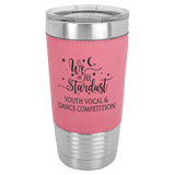 Pink Laserable Leatherette Tumbler with Clear Polar Camel 20 oz. Lid