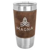 Rustic/Silver Laserable Leatherette Tumbler with Clear Polar Camel 20 oz. Lid