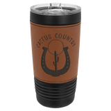 Black with Rawhide Polar Camel 20 oz. Leatherette Tumbler with Slider Lid