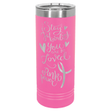Pink Polar Camel 22 oz. Skinny Tumbler with Slider Lid
