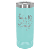 Teal Polar Camel 22 oz. Skinny Tumbler with Slider Lid