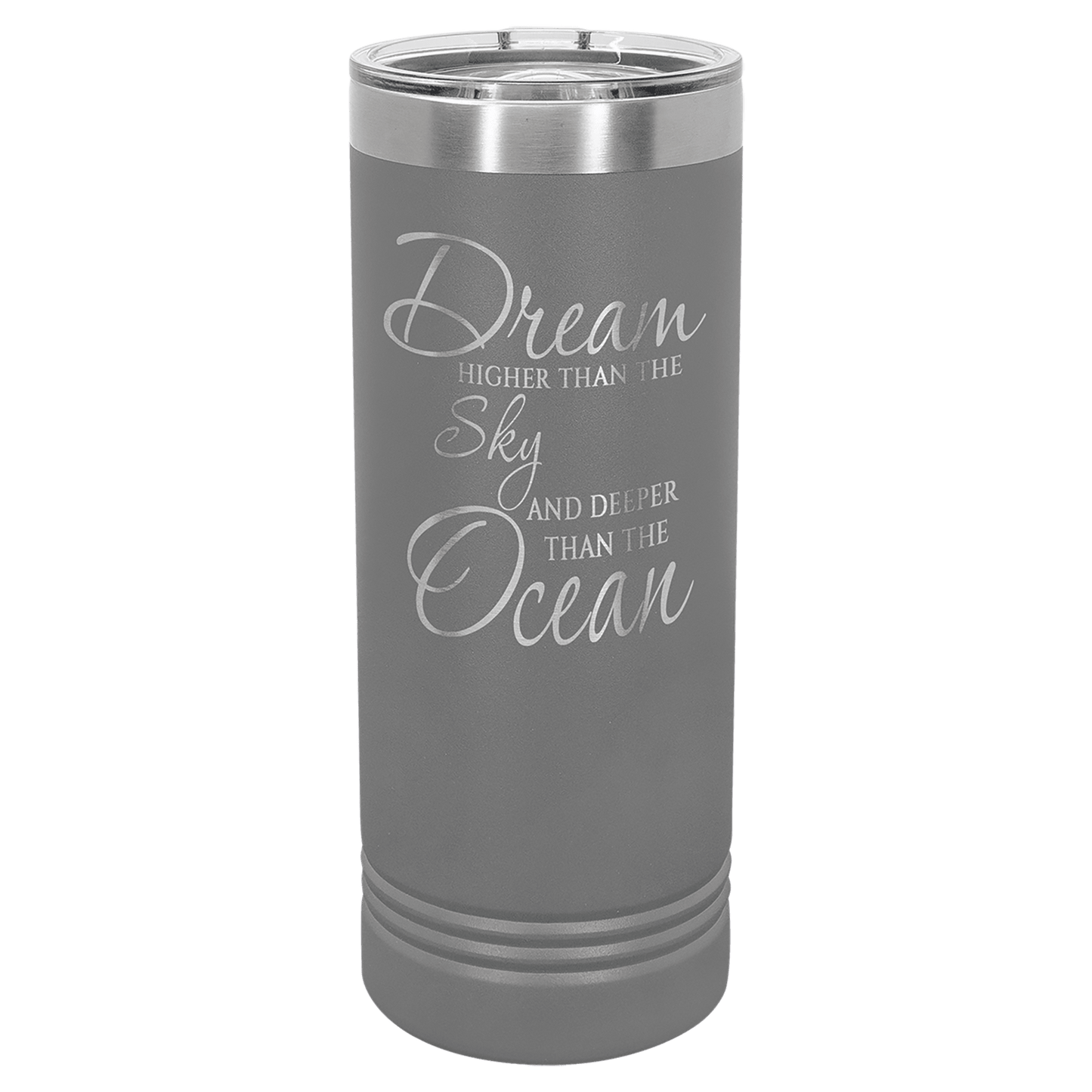Dark Gray Polar Camel 22 oz. Skinny Tumbler with Slider Lid
