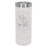 White Polar Camel 22 oz. Skinny Tumbler with Slider Lid