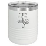 White Vacuum Insulated Ringneck Tumbler with Clear Polar Camel 10 oz. Lid