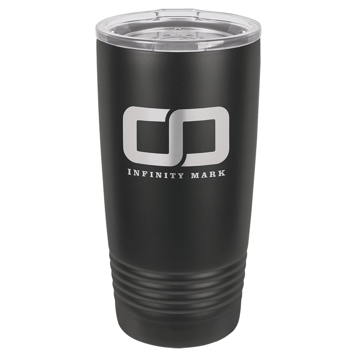 Polar Camel 20 oz. Full Black Ringneck Tumbler with Logo Lid