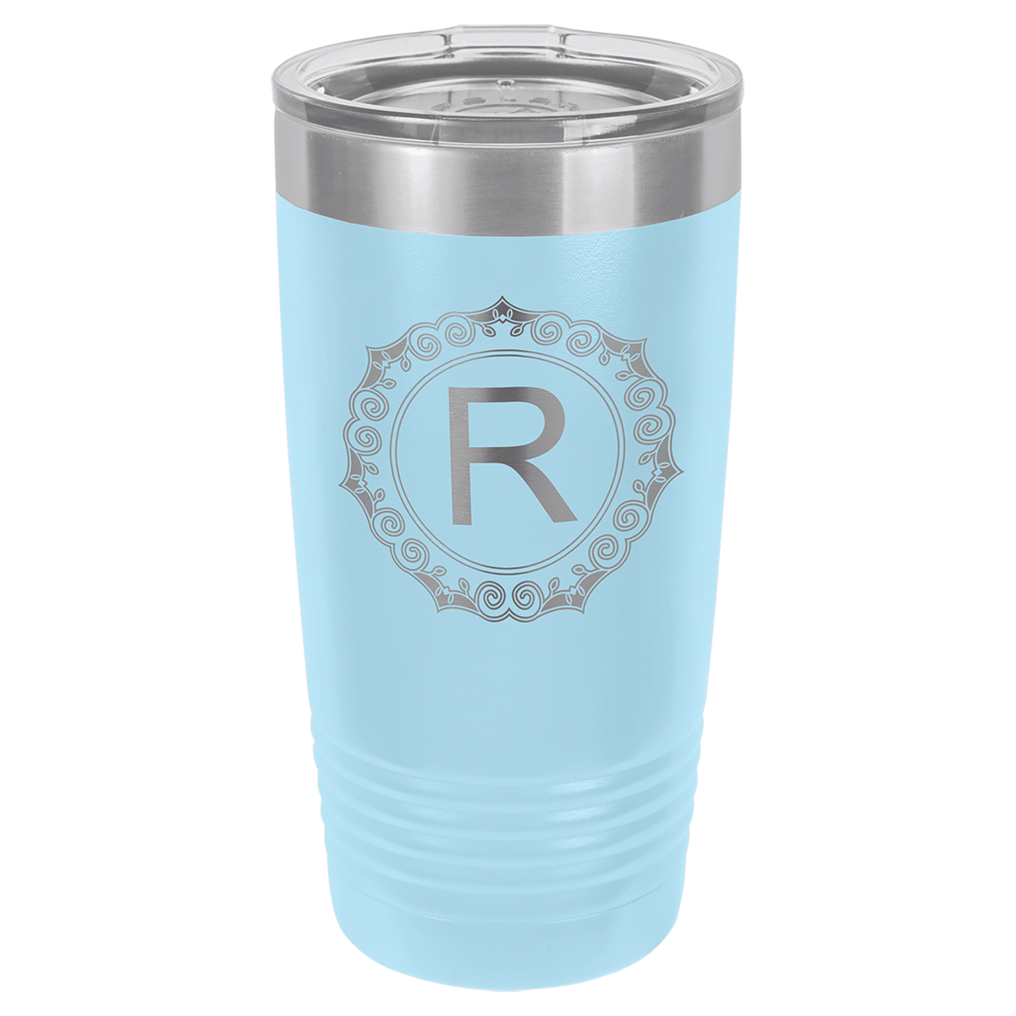 Light Blue Polar Camel 20 oz. Ringneck Tumbler with Logo Lid
