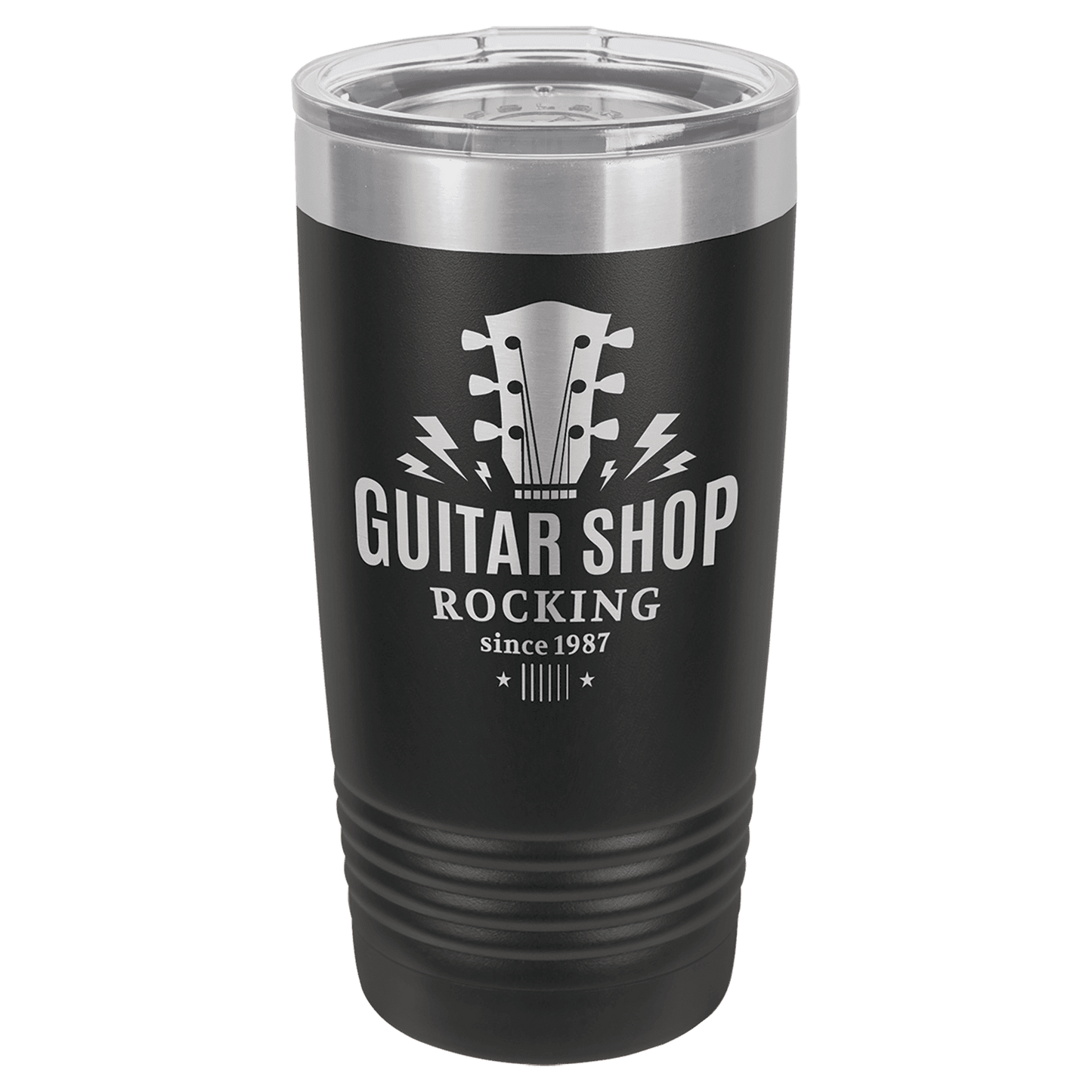 Black Polar Camel 20 oz. Ringneck Tumbler with Logo Lid