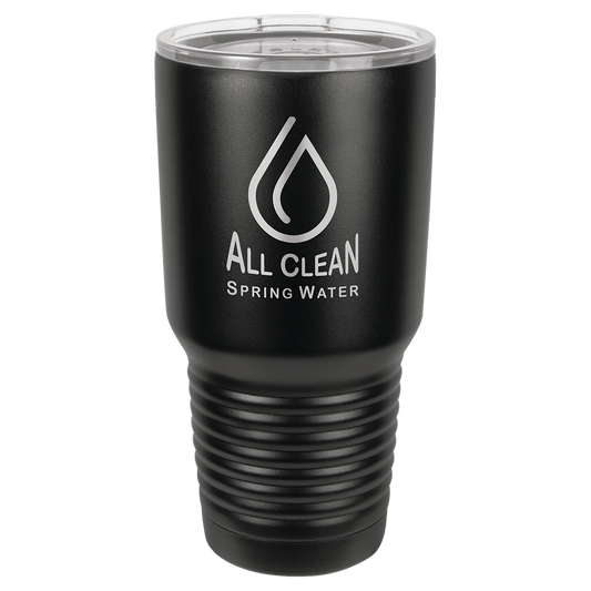 Polar Camel 30 oz. Full Black Ringneck Tumbler with Logo Lid