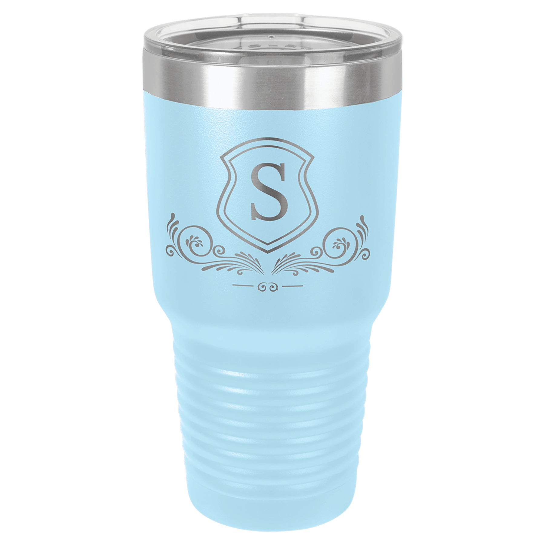 Light Blue Polar Camel 30 oz. Ringneck Tumbler with Logo Lid