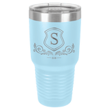 Light Blue Polar Camel 30 oz. Ringneck Tumbler with Logo Lid