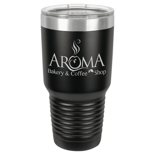 Black Polar Camel 30 oz. Ringneck Tumbler with Logo Lid